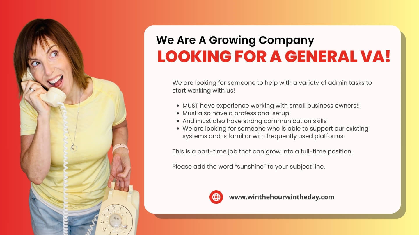 Streamlined Virtual Assistant Hiring Process Concise Job Post Sample